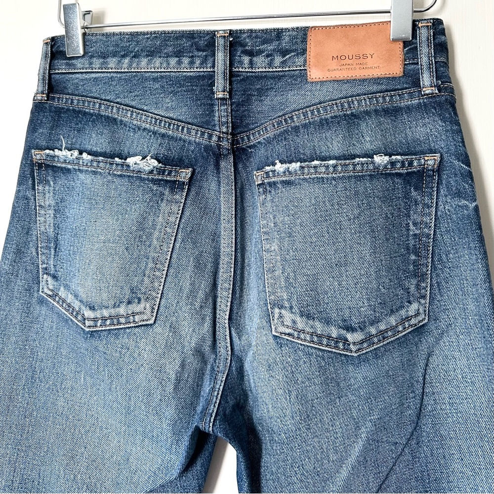 Moussy x Barneys High Rise Slim Straight Ankle Denim Medium Dark Rinse 25‎ - Picture 4 of 6